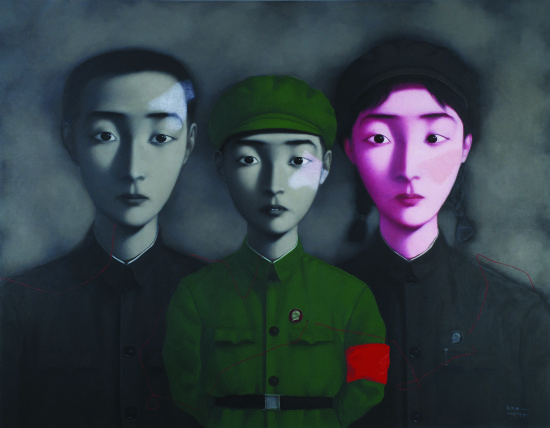 张晓刚(1958年生)《血缘：大家庭3号》^，1995年作，油画画布，179 x 229公分 估价：6,500万至8,000万港元／830万至1,030万美元