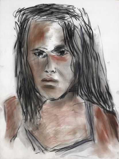 鲍勃·迪伦为Nina Felix画的肖像画