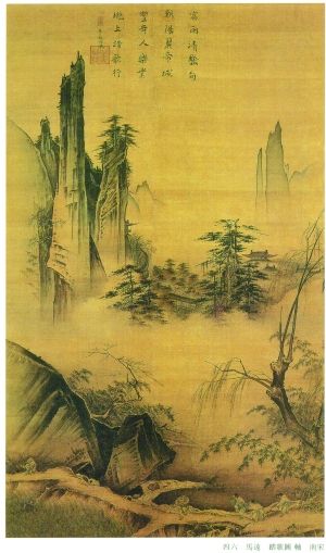 与当下的艺术比较，传统画作似乎更符合中国人的审美。图为宋代马远《踏歌图》