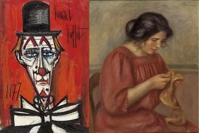 皮耶尔-奥古斯特-雷诺阿(RENOIR, Pierre-Auguste)和贝尔纳-布菲(BUFFET,Bernard)的作品备受瞩目。