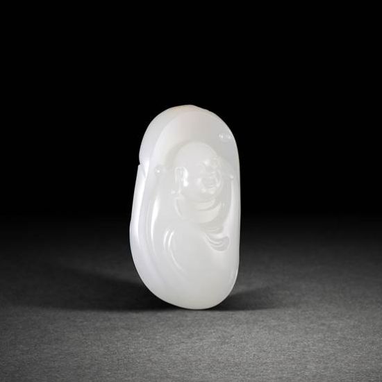 00861 徐志浩 和田玉籽料弥勒佛挂件