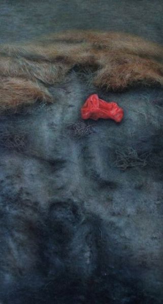 油画 《红色物语之一》60X120CM 