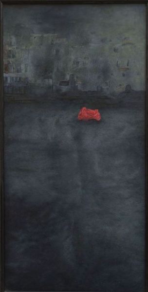 油画《红色物语之二》60X120CM