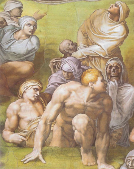 ▲ 《最后的审判》细节，Michelangelo