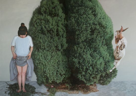 张钰《两棵松》