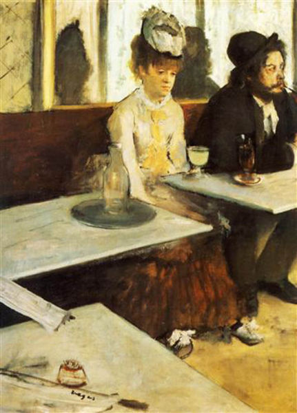 艾德加·德加《喝苦艾酒的人》，1876