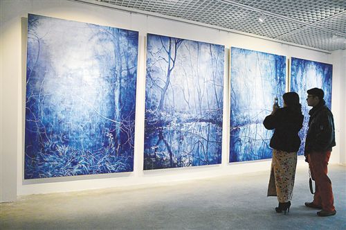“放大—后金融危机时代的中国新绘画”艺术联展展览现场。