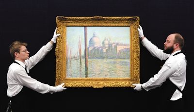 莫奈创作于1908年的《威尼斯大运河》以2366.9万英镑的高价成交。 图/IC