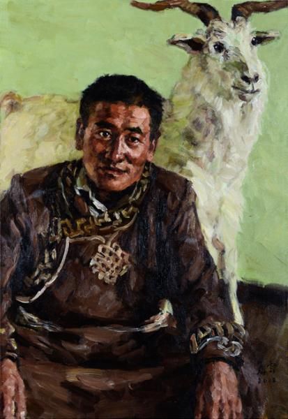 杨飞云  布仁巴雅尔  布面油画