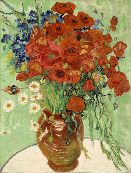 TOP4.《雏菊与罂粟花》(Still Life, Vase with Daisies and Poppies，1890)，6176.5万美元
