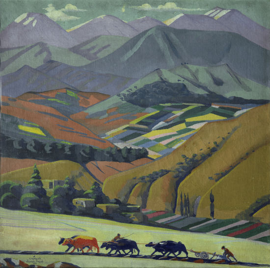 萨里扬M.C 《山地》 布面油画 68X68 1923