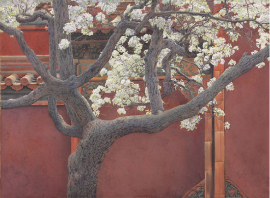 黄有维 梨花依旧 80cmx110cm