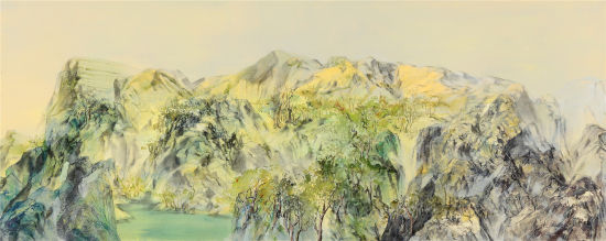 合作作品 良辰好景 200x80cm 布面丙烯 2014