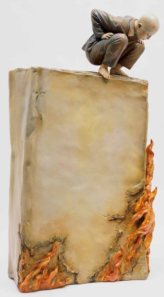 获奖作品 非焚3. 树脂着色 50X35X90CM.2009年