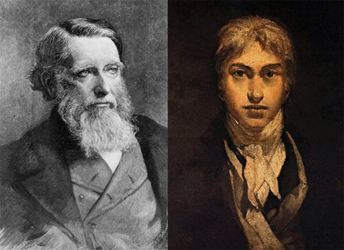 罗斯金（左）与透纳（右）可谓是英国艺术史的双子星