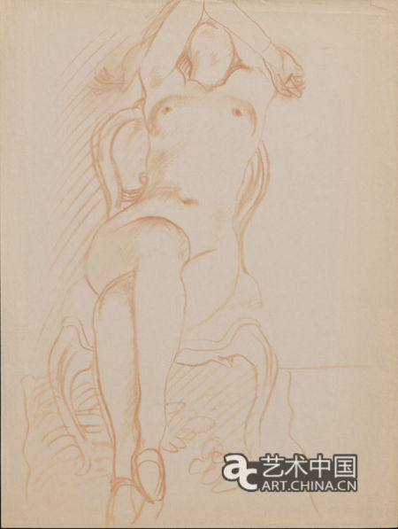 陈丹青色粉作品 尺寸：30.5cmX 22.5cm 创作时间：1992年