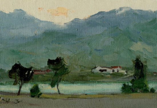 《仰恩之晨》 2004年 17.5×25.5cm