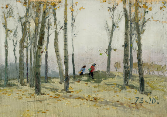 《林街小道》 1975年 18×26cm