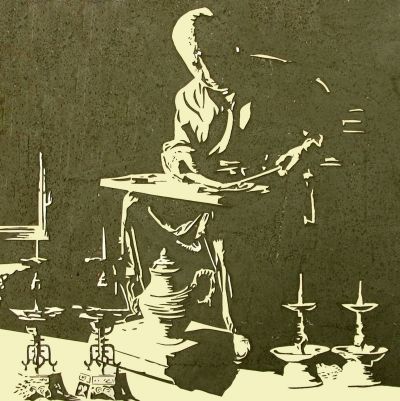 刻漆插画《汪曾祺·大淖记事》徐邠 作       入选第十二届全国美展