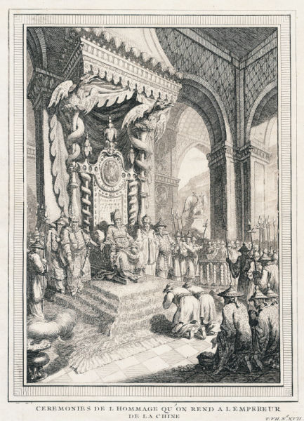 十七世纪版画《荷兰使团进京觐见中国皇帝》
