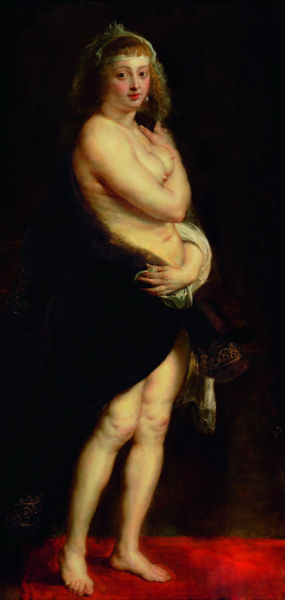 鲁本斯 《披上毛皮的海伦娜·芙尔曼》 木板油画 176×83cm 维也纳美术史博物馆藏 1636 年前后