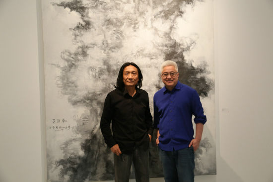 著名艺术家徐累在展览现场