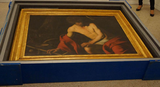 卡拉瓦乔的布面油画《施洗约翰》开箱查验