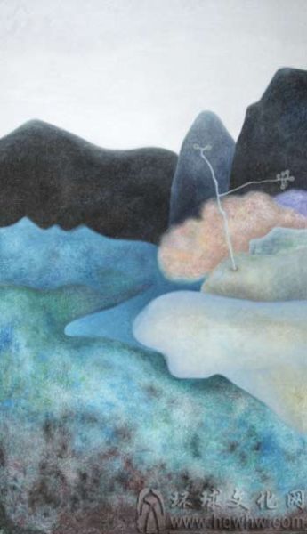 王新箭：天境系列 尺寸：70cmx120cm 亚麻布面油彩