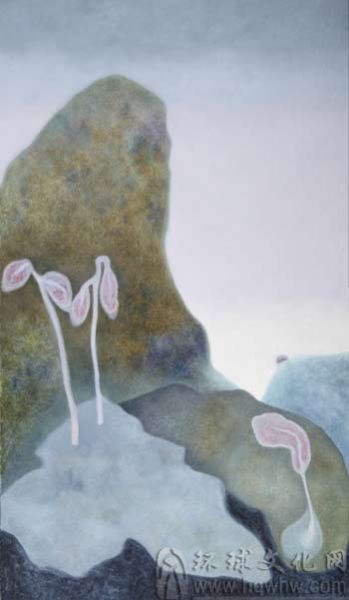 王新箭：天境系列 尺寸：70cmx120cm 亚麻布面油彩