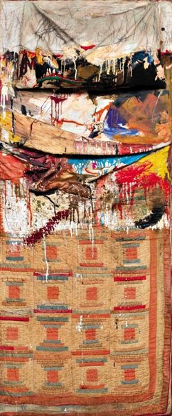 罗伯特·劳申伯格《床》(1955年)