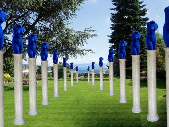 伊夫•克莱因， 《亚历山大的维纳斯》(蓝色维纳斯)La Venus d’Alexandrie (Venus Bleue) (1962–1982). 照片提供：Baur au Lac酒店