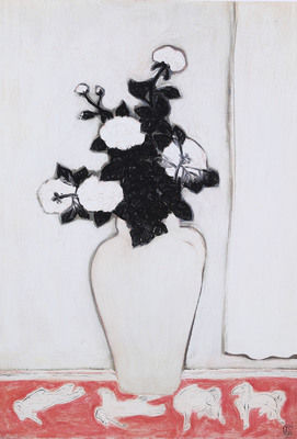 常玉《白牡丹与四只小马》（藏品编号：145852001）