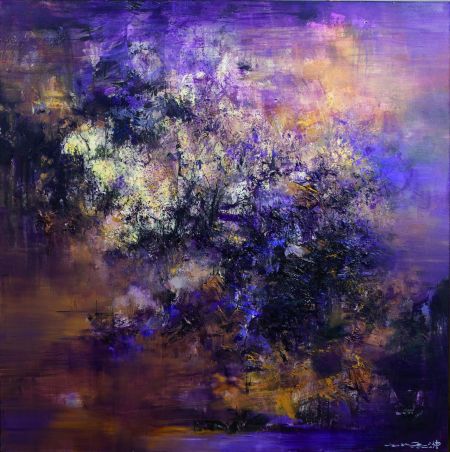 苍茫云海间 布面油画 140x140 2013