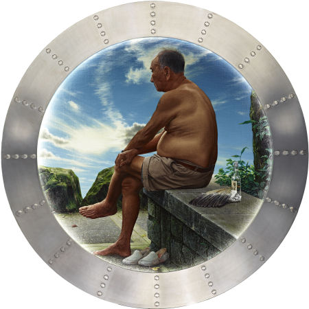 陸先銘,浮生若夢 Life is Like a Dream,2013,綜合媒材mix media,直徑170cm