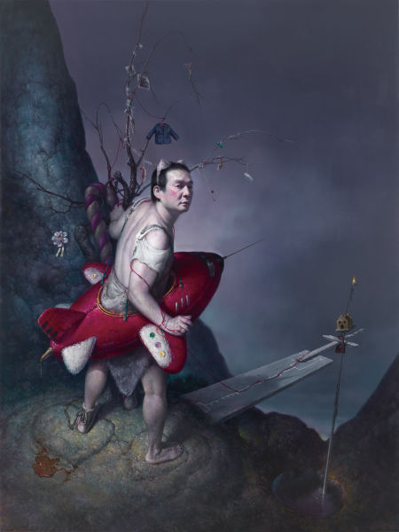 郭維國,紅色小飛機-TW1688 Red little plane-TW1688,2010,油彩．畫布Oil on canvas,200x150cm