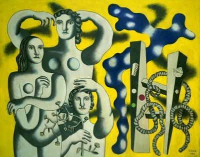 三个肖像的构图（布面油画） 128×230厘米 1932年 费尔南·莱热 巴黎蓬皮杜现代艺术中心藏