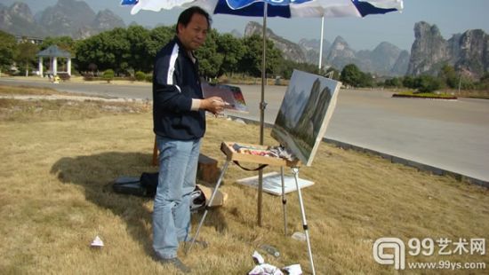 刘文斌教授桂林写生
