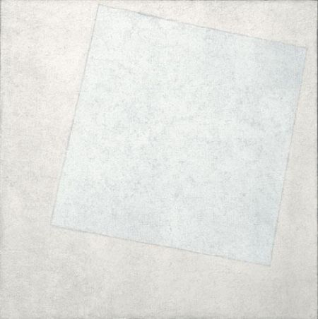 马列维奇《白底上的白色方块》布上油画，79.4x79。4厘米，纽约现代艺术博物馆藏 　