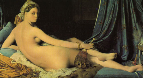 安格尔《大宫女》，现存于法国巴黎卢浮宫（资料图片）