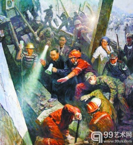 油画《黎明》（196×182） 作者 张方震