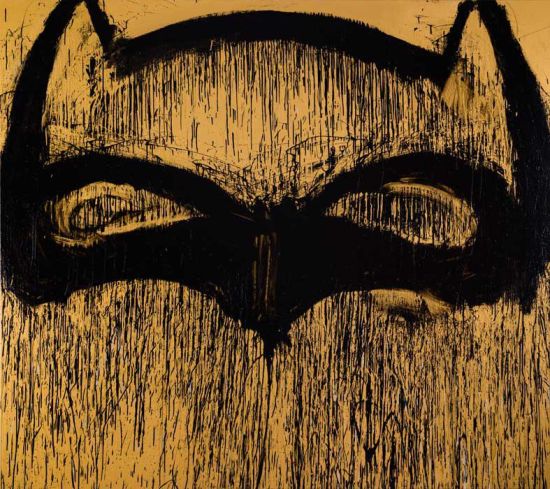 乔伊斯•潘塞多《金色蝙蝠侠》2013年，亚麻布面珐琅彩，204x229cm