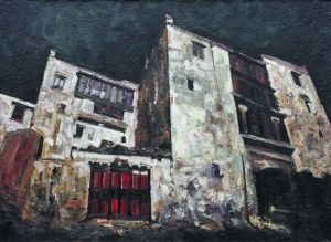 黎伟明油画《高原上的房子》（110×148cm）