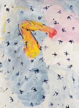 《木星第三卫星》，乔治·巴塞利玆，1998年，布面油画，148 × 110 cm