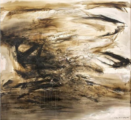 赵无极《30.7.64》，油彩画布， 1964年作，149.8 x 161.8公分