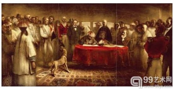 庞茂琨油画《南京条约》