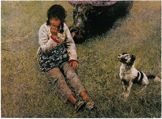 何多苓 《春风已经苏醒》 96×130cm 布面油画 1981年作 中国美术馆收藏