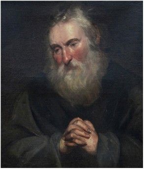 《祈祷中的老年男子》