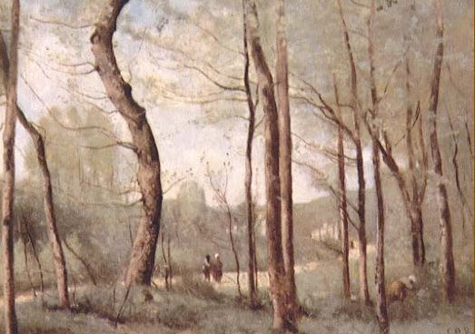 柯罗的《芒特的嫩叶》