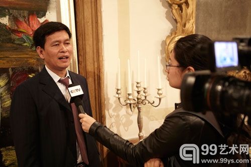 艺术家周昌新接受中央电视台采访