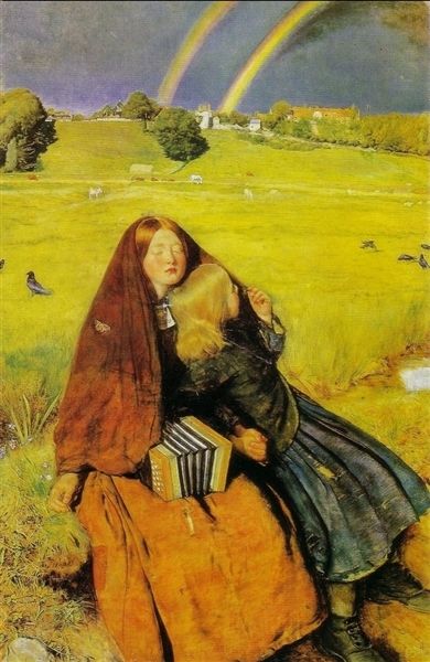 《盲女》布面油画（局部）1856年约翰·埃弗里特·米莱斯86.6×61.6cm 现藏英国伯明翰市博物馆与美术陈列馆